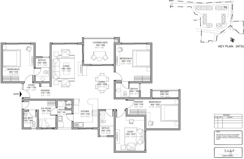 Sobha Windsor Master Layout Floor Plans 3 & 4 BHK